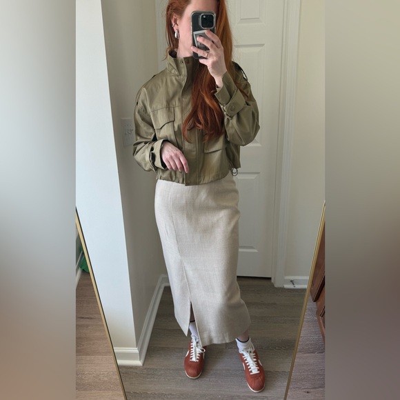 JH Collectibles - Vintage Chic Beige 100% wool Skirt - size 6 - Picture 3 of 11